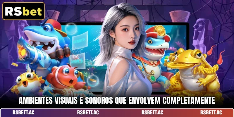 Ambientes visuais e sonoros que envolvem completamente