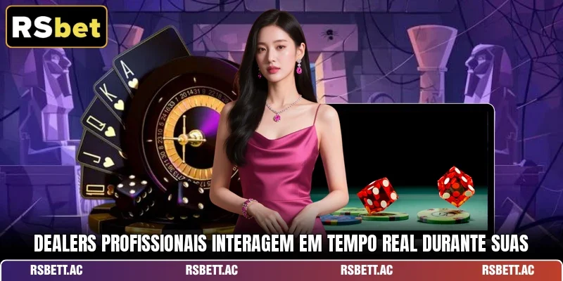 Dealers profissionais interagem em tempo real durante suas