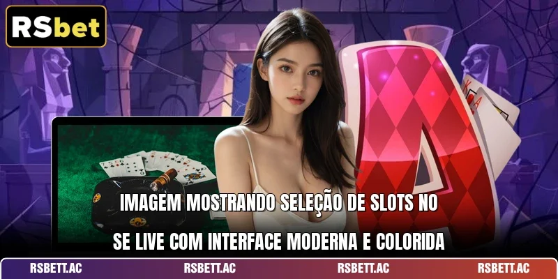 Imagem mostrando seleção de slots no SE live com interface moderna e colorida