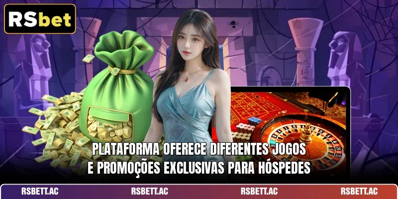 Home 3 Plataforma oferece diferentes jogos e promoções exclusivas para hóspedes